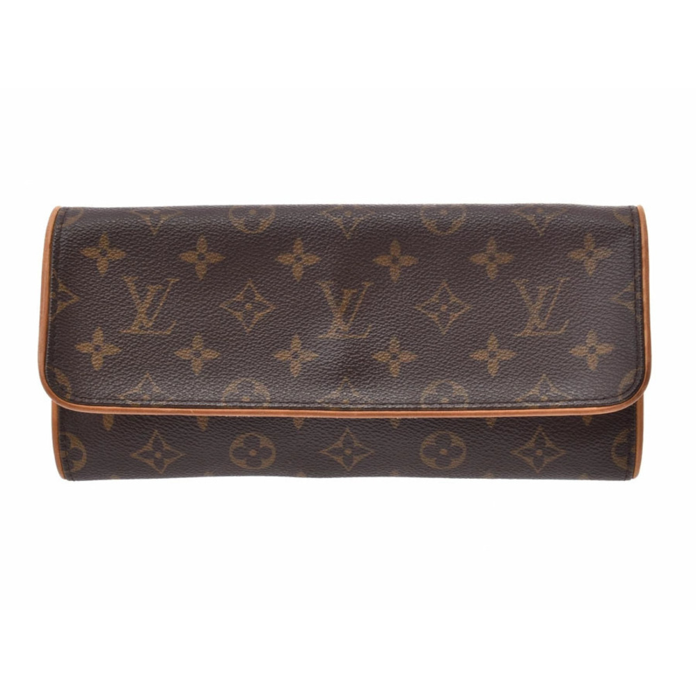Louis Vuitton Monogram Pochette Twin Brown Leather Bag